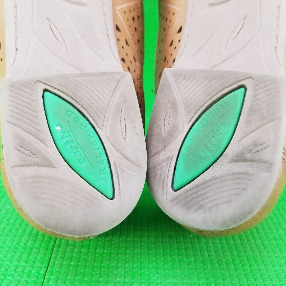 ✅ WOMENS 9B EARTH ROYALE SAND BROWN LEATHER BALLET FLATS LOAFERS DRESS SHOES - Picture 12 of 16